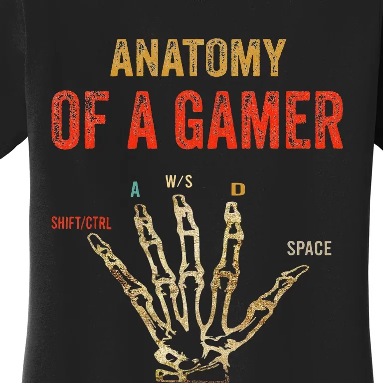 Anatomy of a Gamer Hand funny gaming Women's T-Shirt