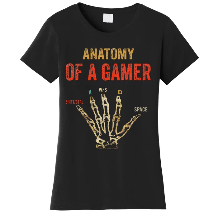 Anatomy of a Gamer Hand funny gaming Women's T-Shirt