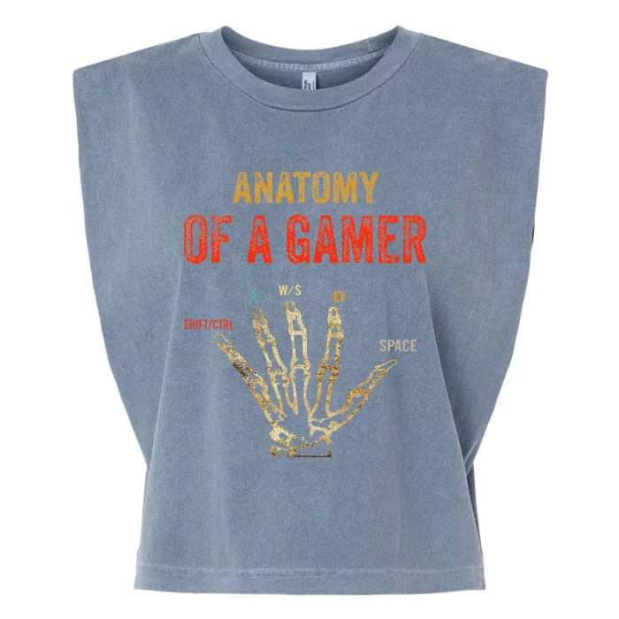 Anatomy of a Gamer Hand funny gaming Garment-Dyed Women's Muscle Tee