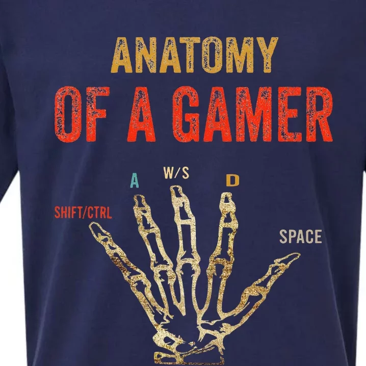 Anatomy of a Gamer Hand funny gaming Sueded Cloud Jersey T-Shirt