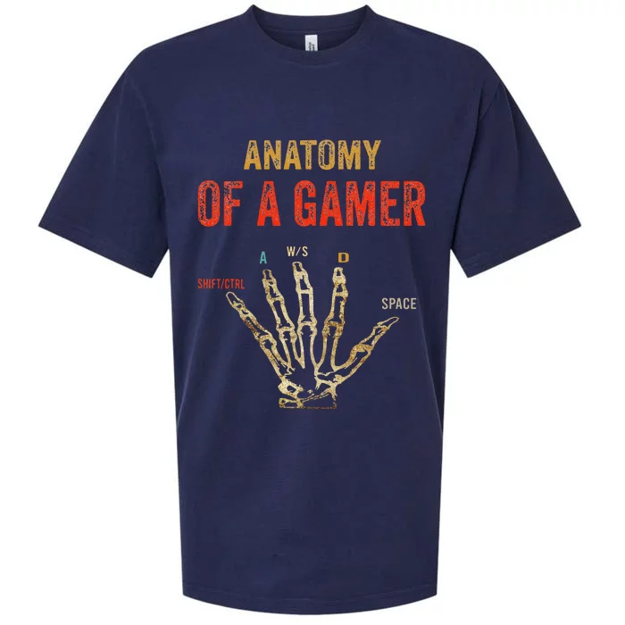 Anatomy of a Gamer Hand funny gaming Sueded Cloud Jersey T-Shirt