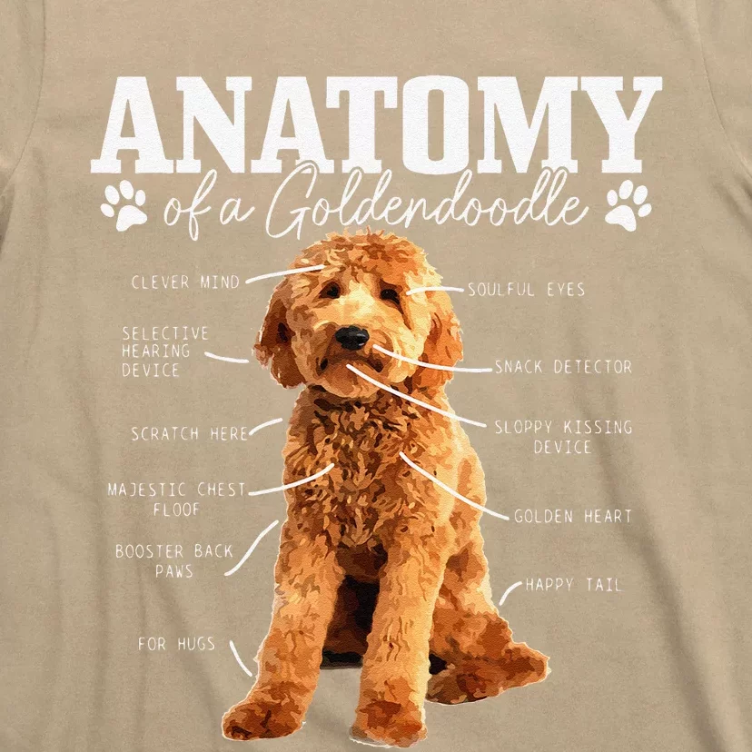 Anatomy Of A Goldendoodle Funny Cute Dog Doodle Mom Dad T-Shirt