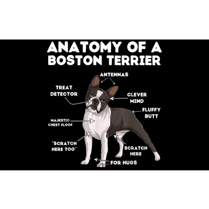 Anatomy Of A Boston Terrier Bumper Sticker