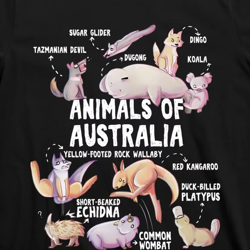 Animals Of Australia Australian Animal Educational Gift Cute T-Shirt