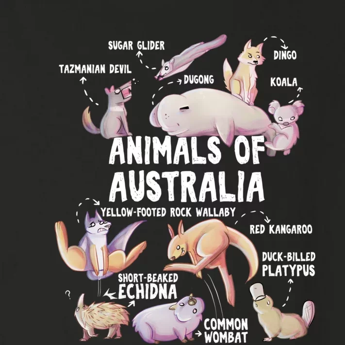 Animals Of Australia Australian Animal Educational Gift Cute Toddler Long Sleeve Shirt