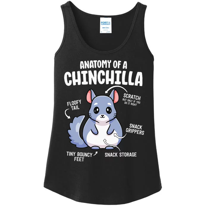 Anatomy Of A Chinchilla S For Women Lover Mom Ladies Essential Tank