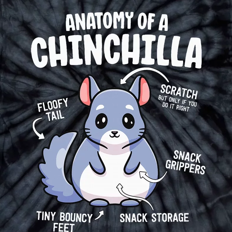 Anatomy Of A Chinchilla S For Women Lover Mom Tie-Dye T-Shirt