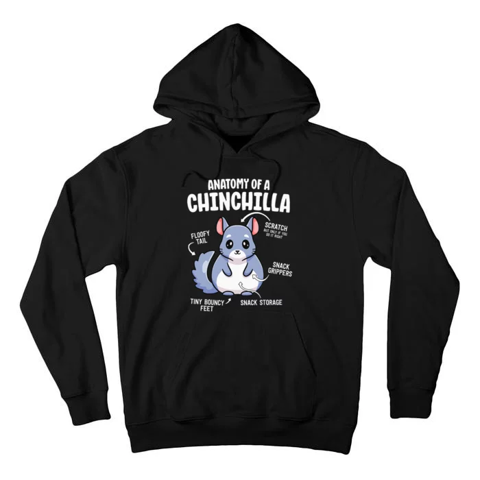 Anatomy Of A Chinchilla S For Women Lover Mom Tall Hoodie