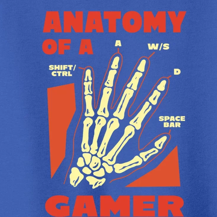 Anatomy Of A Gamer Skeleton Hand Guide Gift Toddler T-Shirt