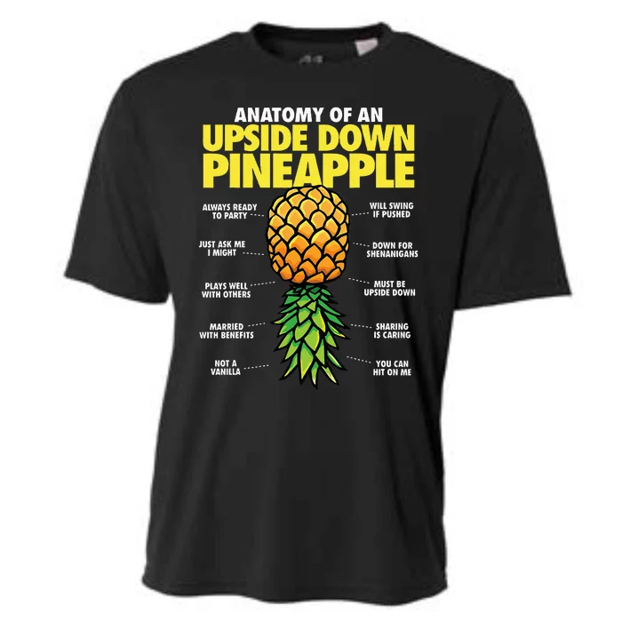 Anatomy of an Upside Down Pineapple Swinger Lifestyle Cooling Performance Crew T-Shirt