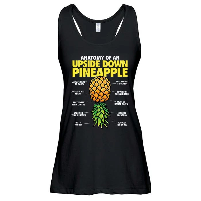 Anatomy of an Upside Down Pineapple Swinger Lifestyle Ladies Essential Flowy Tank