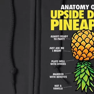 Anatomy of an Upside Down Pineapple Swinger Lifestyle Full Zip Hoodie