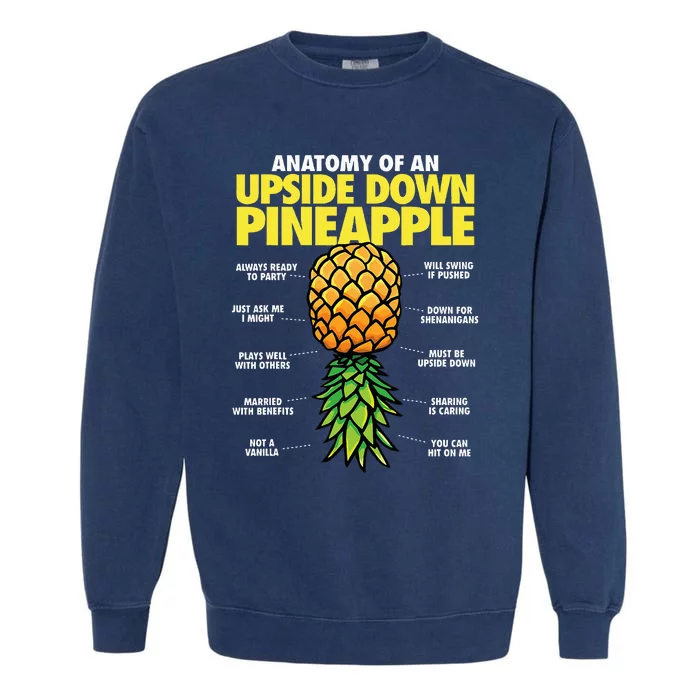 Anatomy of an Upside Down Pineapple Swinger Lifestyle Garment-Dyed Sweatshirt