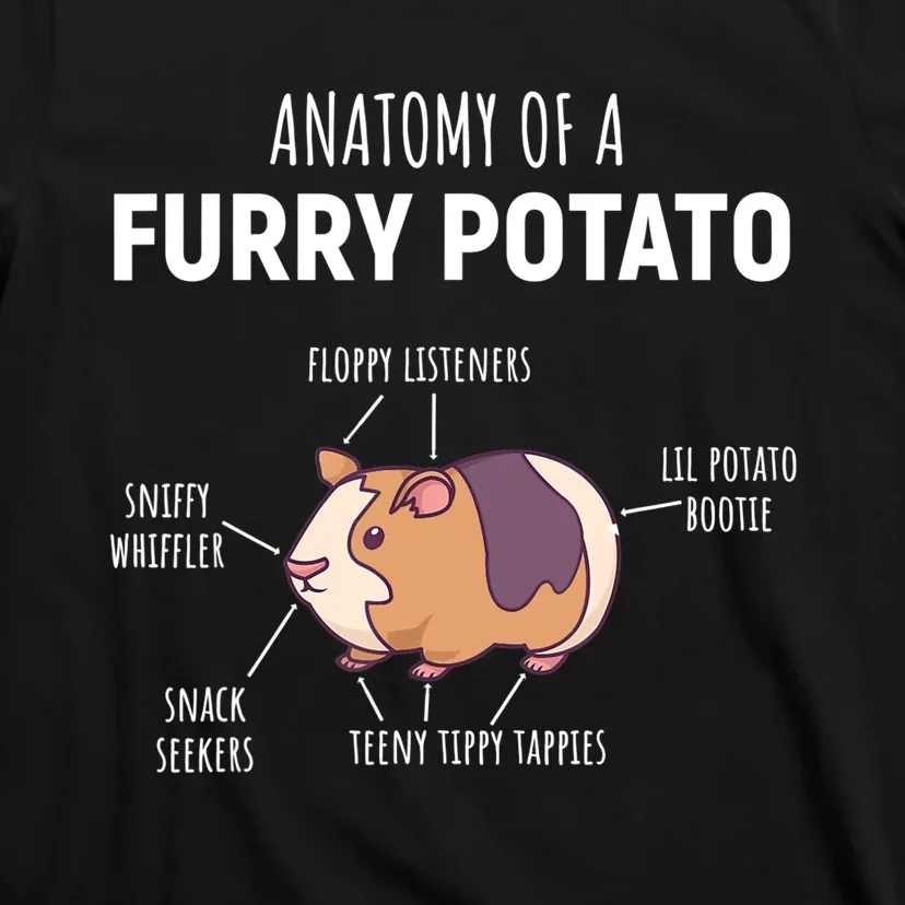 Anatomy Of A Furry Potato Guinea Pig Lover Gift TShirt T-Shirt