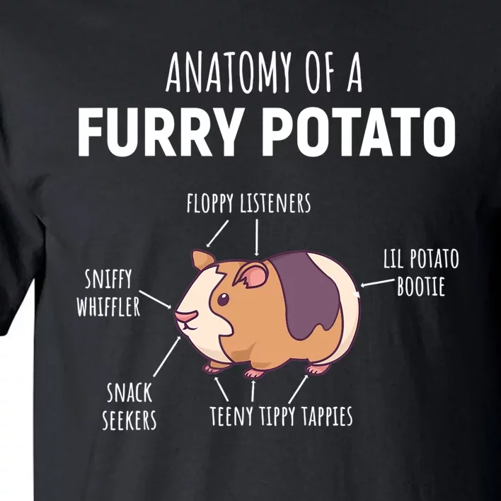 Anatomy Of A Furry Potato Guinea Pig Lover Gift TShirt Tall T-Shirt