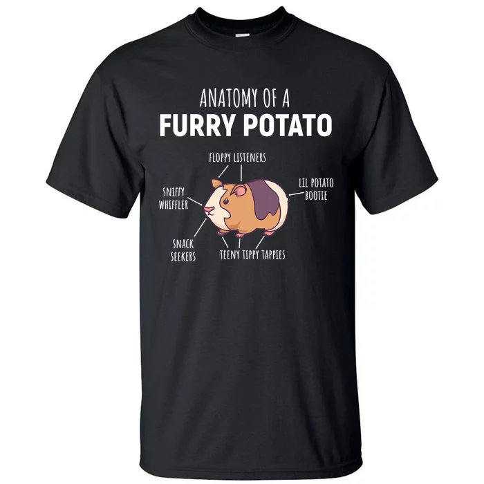 Anatomy Of A Furry Potato Guinea Pig Lover Gift TShirt Tall T-Shirt