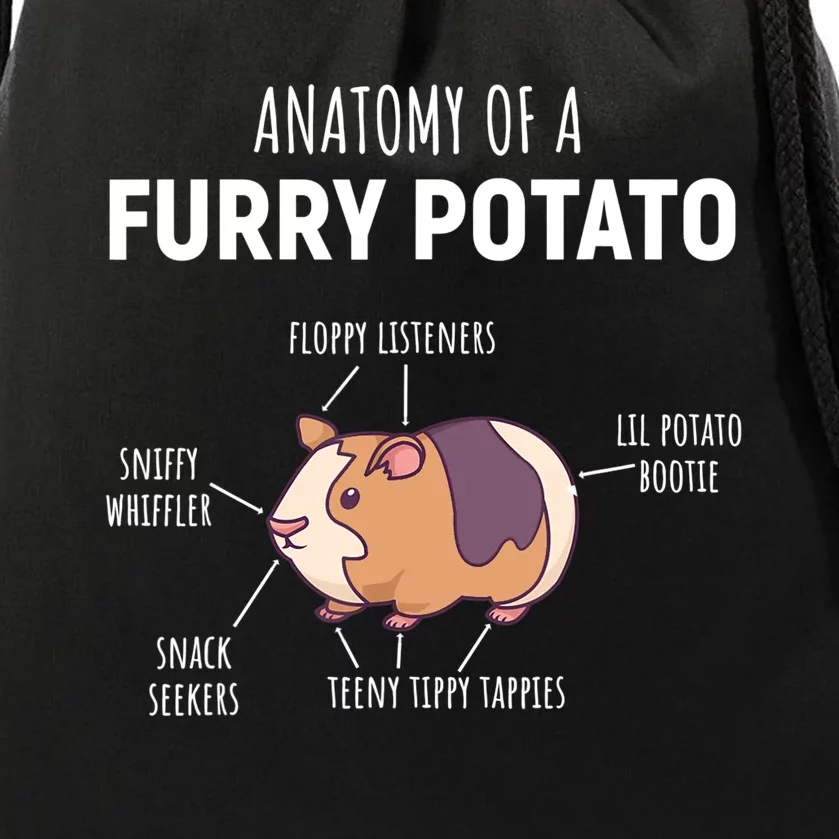 Anatomy Of A Furry Potato Guinea Pig Lover Gift TShirt Drawstring Bag