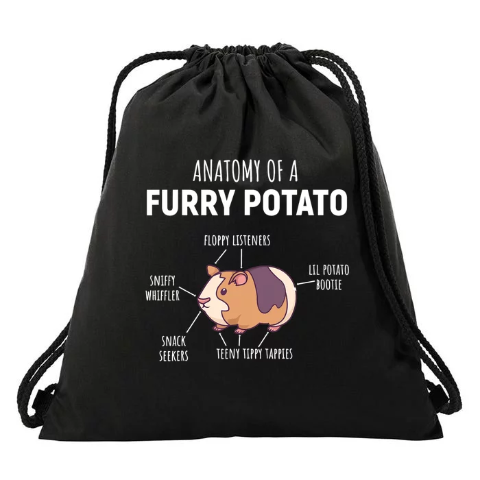 Anatomy Of A Furry Potato Guinea Pig Lover Gift TShirt Drawstring Bag