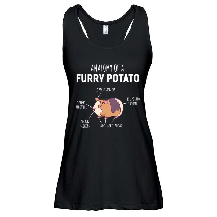 Anatomy Of A Furry Potato Guinea Pig Lover Gift TShirt Ladies Essential Flowy Tank