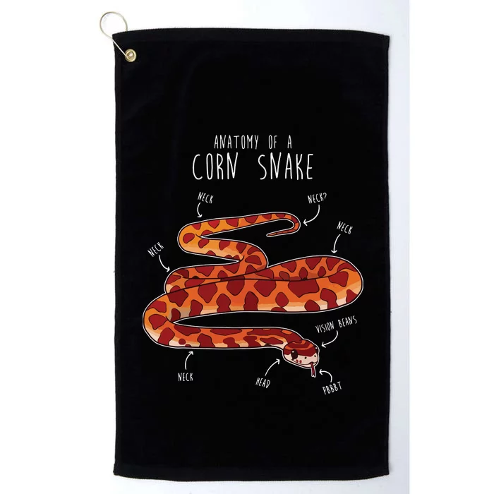 Anatomy Of A Corn Snake Funny Pet Reptile Snake Lover Platinum Collection Golf Towel