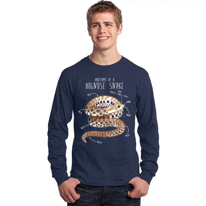 Anatomy Of A Hognose Snake Funny Pet Reptile Animal Lover Long Sleeve Shirt