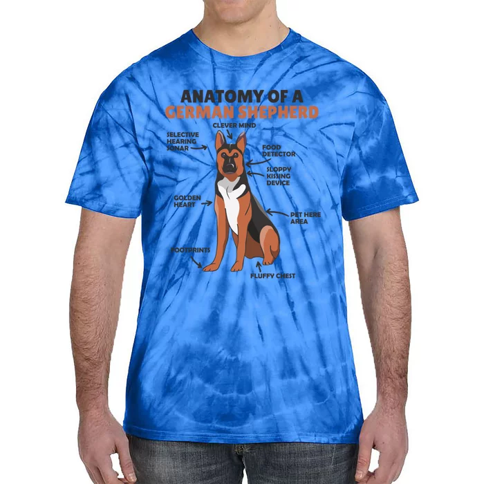 Anatomy Of A Ger Shepherd Cute Dogs Funny Dog Great Gift Tie-Dye T-Shirt