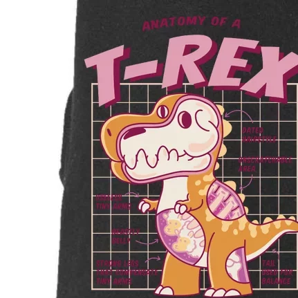 Anatomy Of A T Rex Doggie 3-End Fleece Hoodie