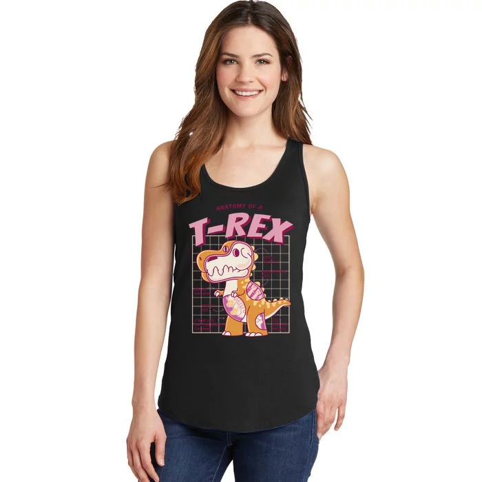 Anatomy Of A T Rex Ladies Essential Tank