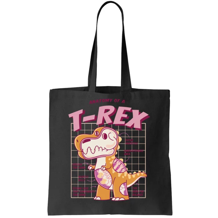 Anatomy Of A T Rex Tote Bag