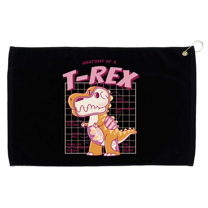 Anatomy Of A T Rex Grommeted Golf Towel