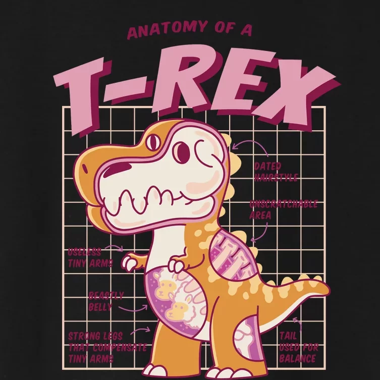 Anatomy Of A T Rex Women's Crop Top Tee