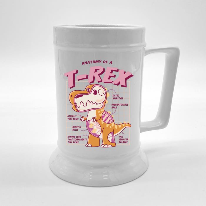 Anatomy Of A T Rex Front & Back Beer Stein