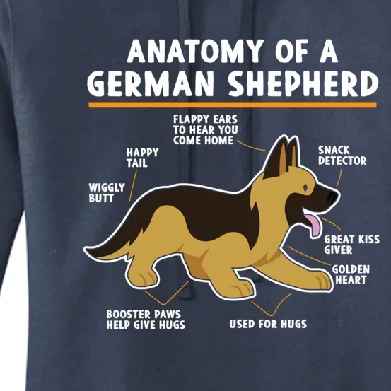 Anatomy Of A Ger Shepherd Dog Gift Women's Pullover Hoodie