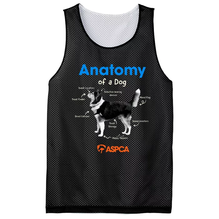 Anatomy Of A Dog Mesh Reversible Basketball Jersey Tank