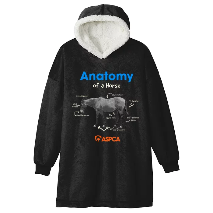 Anatomy Of A Horse Hooded Wearable Blanket