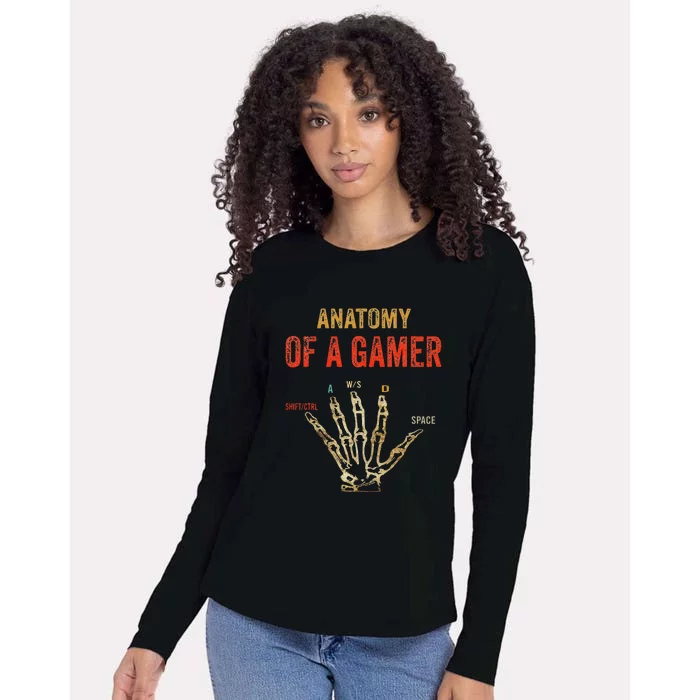 Anatomy Of A Gamer Gaming Gifts For Gamer Womens Cotton Relaxed Long Sleeve T-Shirt