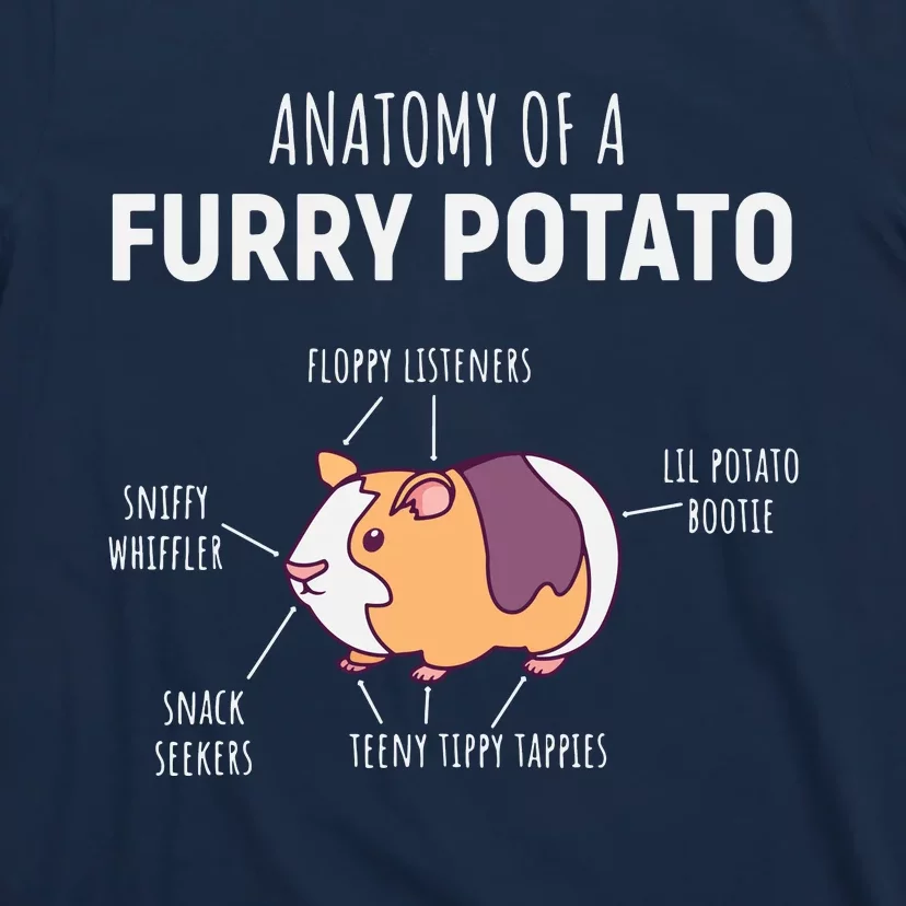 Anatomy Of A Furry Potato Guinea Pig Lover Gift T-Shirt