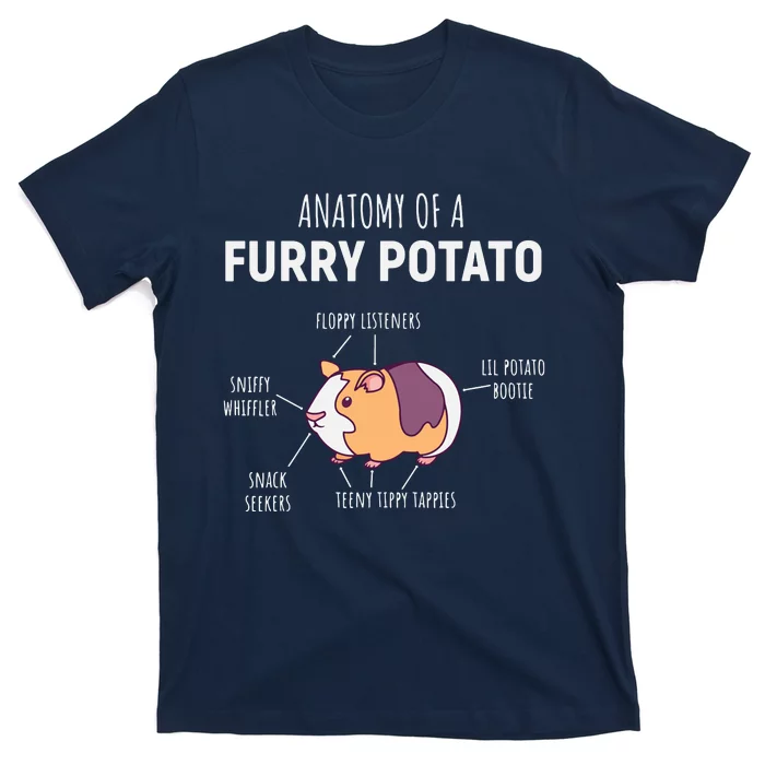 Anatomy Of A Furry Potato Guinea Pig Lover Gift T-Shirt