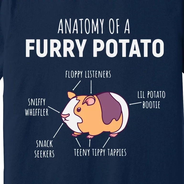 Anatomy Of A Furry Potato Guinea Pig Lover Gift Premium T-Shirt