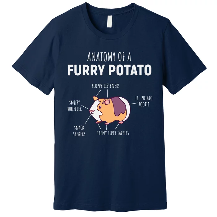 Anatomy Of A Furry Potato Guinea Pig Lover Gift Premium T-Shirt