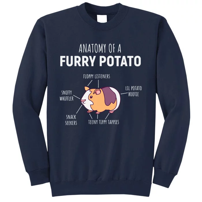 Anatomy Of A Furry Potato Guinea Pig Lover Gift Tall Sweatshirt