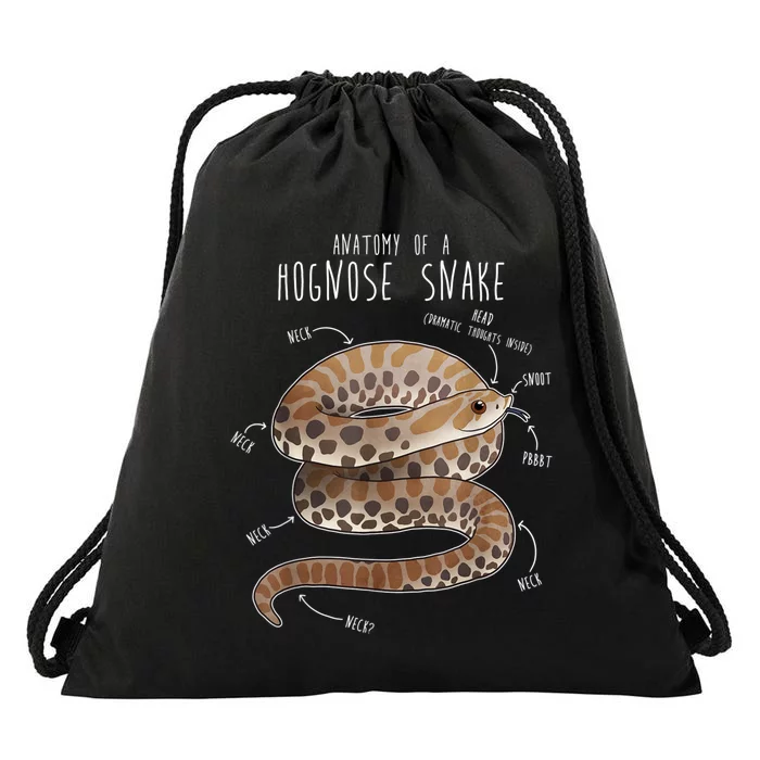 Anatomy Of A Hognose Snake Funny Pet Reptile Animal Lover Drawstring Bag