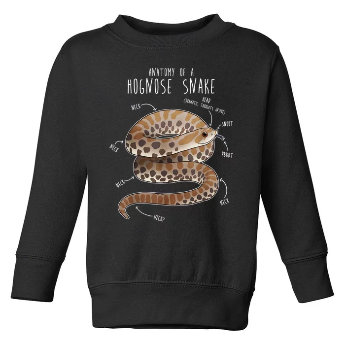 Anatomy Of A Hognose Snake Funny Pet Reptile Animal Lover Toddler Sweatshirt