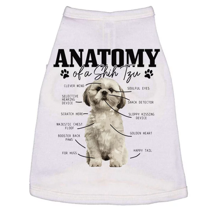 Anatomy Of A Shih Tzu Dog Funny Cute Shih Tzu Mom Dad Doggie Tank