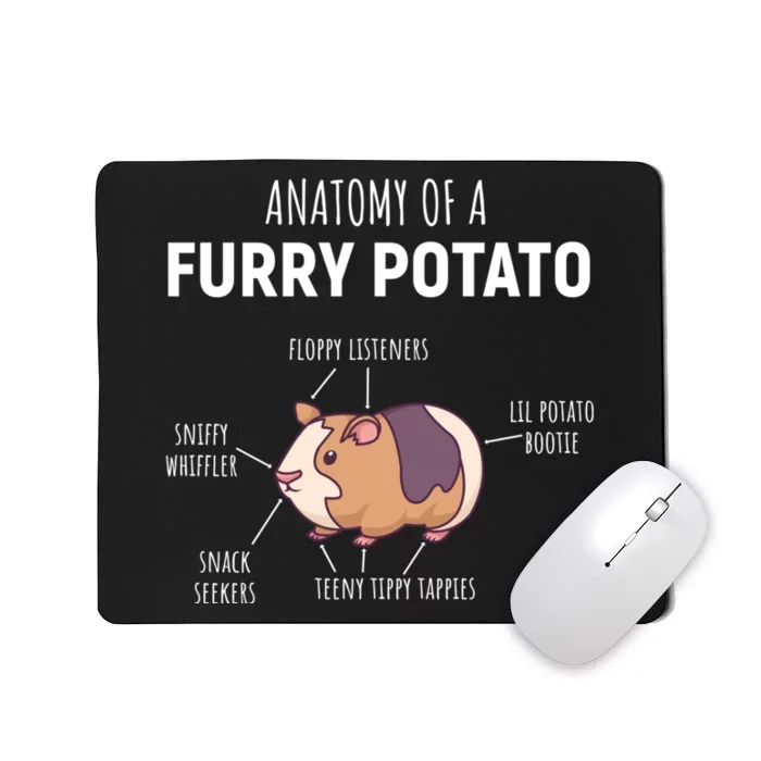 Anatomy Of A Furry Potato Funny Guinea Pig Lover Gift Mousepad