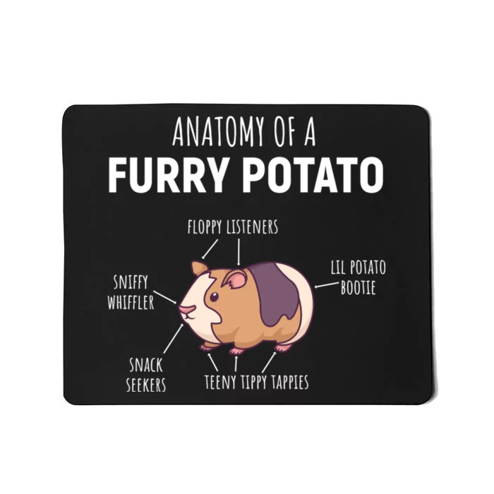 Anatomy Of A Furry Potato Funny Guinea Pig Lover Gift Mousepad