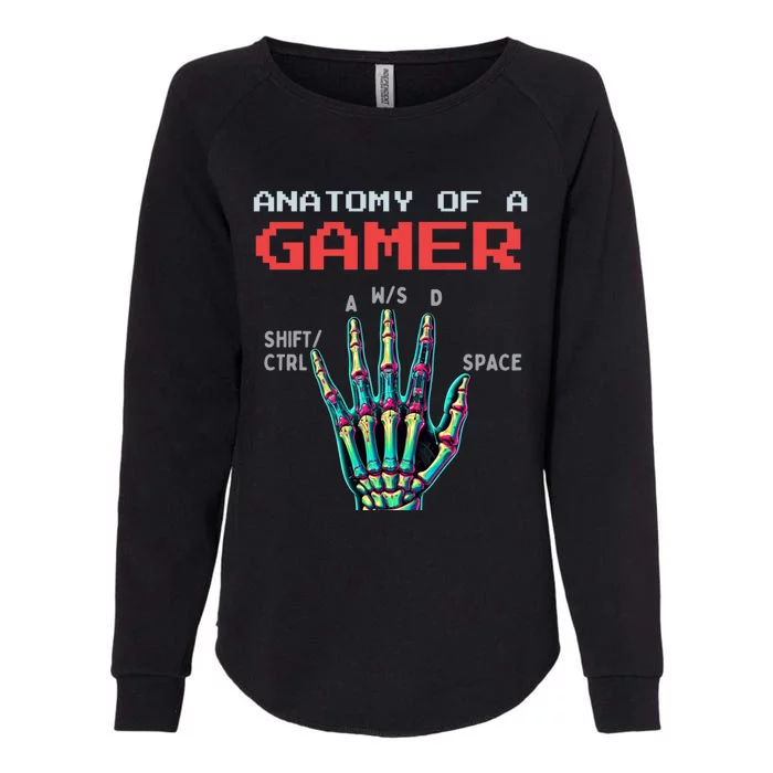 Anatomy Of A Gamer Gaming Gamer Video Games Gift Womens California Wash Sweatshirt