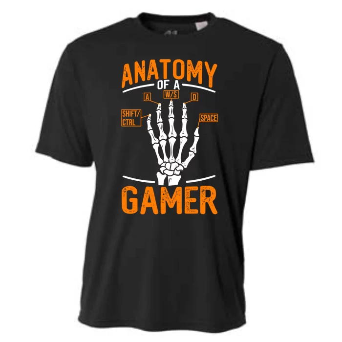 Anatomy Of A Gamer Funny Pc Gamer And Gaming Ns Gift Cooling Performance Crew T-Shirt