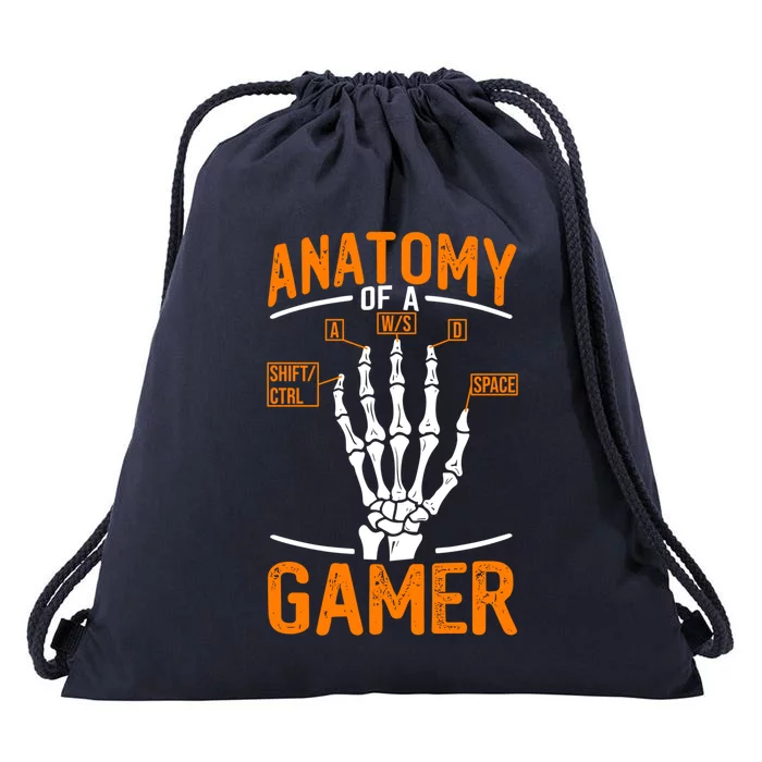 Anatomy Of A Gamer Funny Pc Gamer And Gaming Ns Gift Drawstring Bag