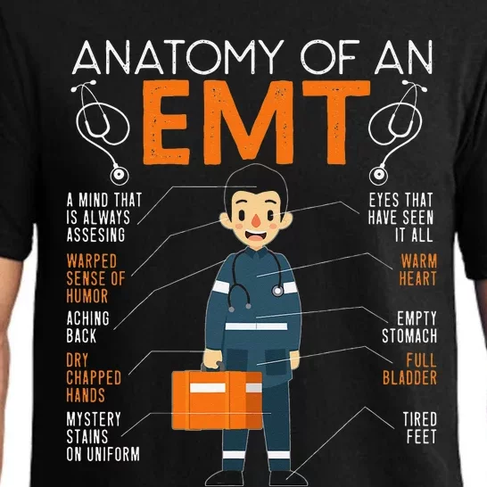 Anatomy Of An EMT Paramedic EMT EMS Health Care Pajama Set